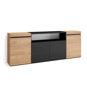 Aparadores para salón Roble y negro 2288