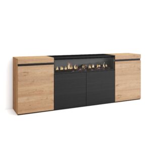 Aparadores para salón Roble y negro 2290