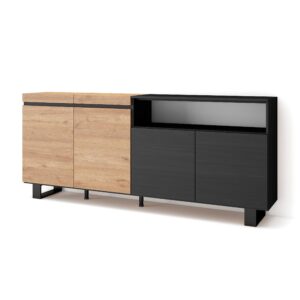 Aparadores para salón Roble y negro 2380