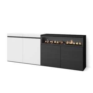 Aparadores para salón Blanco y negro 2397