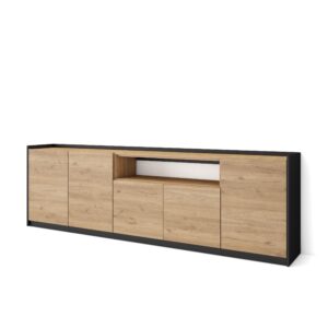 Aparadores para salón Roble y negro 4258