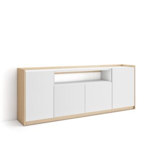 Aparadores para salón Blanco y roble soft 4406