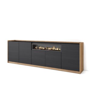 Aparadores para salón Negro y roble 4267