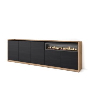 Aparadores para salón Negro y roble 4269