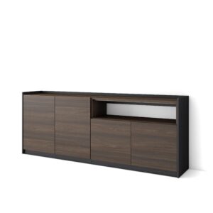 Aparadores para salón Roble oscuro y Negro 4274