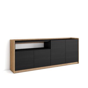 Aparadores para salón Negro y roble 4282
