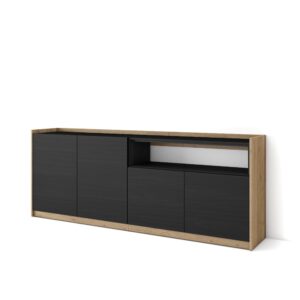 Aparadores para salón Negro y roble 4286