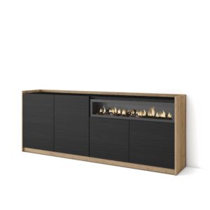 Aparadores para salón Negro y roble 4287