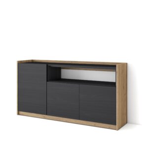 Aparadores para salón Negro y roble 4298