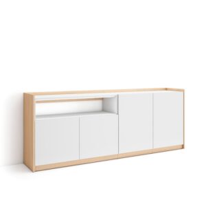 Aparadores para salón Blanco y roble soft 4404