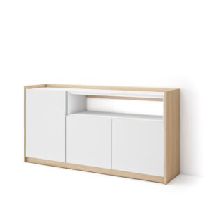 Aparadores para salón Blanco y roble soft 4412