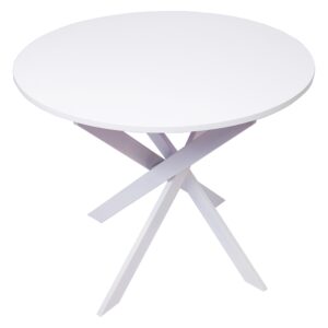 Mesa de comedor redonda color blanco Blanco 1143