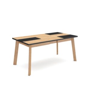 Mesa Comedor Roble y negro 2881