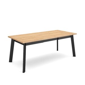 Mesa Comedor Roble y negro 2916