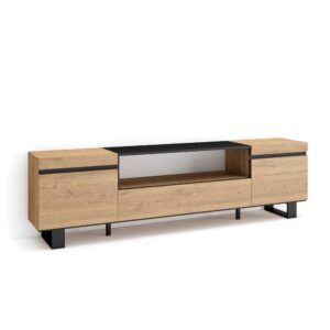 Mueble TV  Televisión Roble y negro 2149
