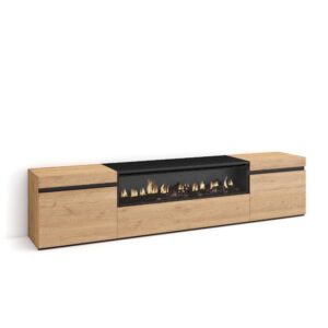 Mueble TV  Televisión Roble y negro 2151