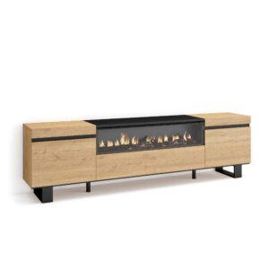 Mueble TV  Televisión Roble y negro 2152