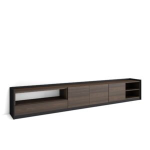 Mueble TV  Televisión Roble oscuro y Negro 4336