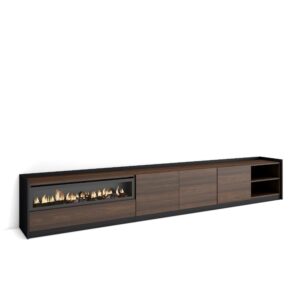 Mueble TV  Televisión Roble oscuro y Negro 4337