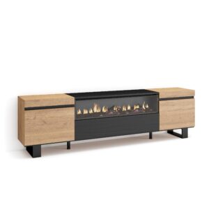 Mueble TV  Televisión Roble y negro 2260