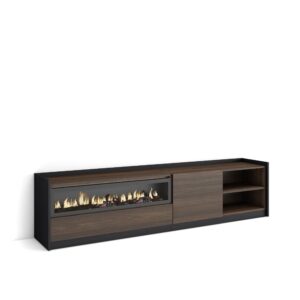 Mueble TV  Televisión Roble oscuro y Negro 3902
