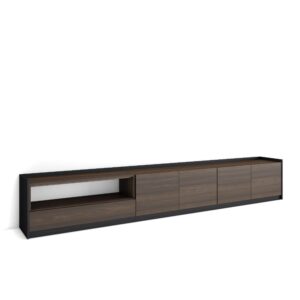 Mueble TV  Televisión Roble oscuro y Negro 4300