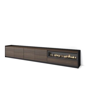 Mueble TV  Televisión Roble oscuro y Negro 4305