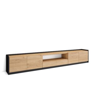 Mueble TV  Televisión Roble y negro 4308