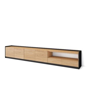 Mueble TV  Televisión Roble y negro 4310
