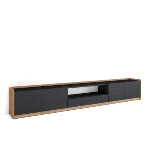 Mueble TV  Televisión Negro y roble 4314