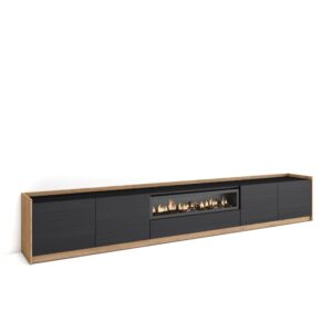 Mueble TV  Televisión Negro y roble 4315