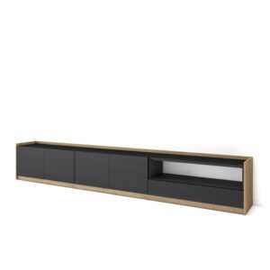 Mueble TV  Televisión Negro y roble 4316