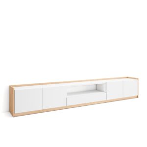 Mueble TV  Televisión Blanco y roble soft 4320