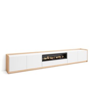 Mueble TV  Televisión Blanco y roble soft 4321