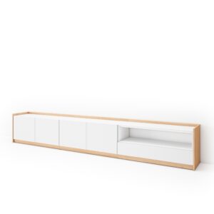Mueble TV  Televisión Blanco y roble soft 4322