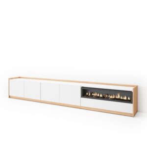 Mueble TV  Televisión Blanco y roble soft 4323