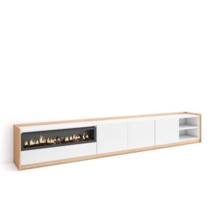 Mueble TV  Televisión Blanco y roble soft 4325