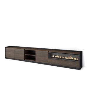 Mueble TV  Televisión Roble oscuro y Negro 4343