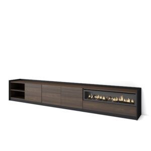 Mueble TV  Televisión Roble oscuro y Negro 4345