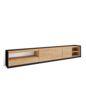 Mueble TV  Televisión Roble y negro 4348