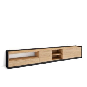 Mueble TV  Televisión Roble y negro 4350