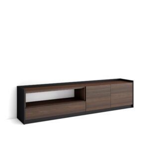 Mueble TV  Televisión Roble oscuro y Negro 4376