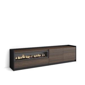 Mueble TV  Televisión Roble oscuro y Negro 4377