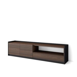Mueble TV  Televisión Roble oscuro y Negro 4378