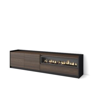 Mueble TV  Televisión Roble oscuro y Negro 4379