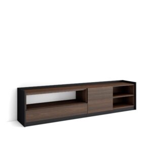 Mueble TV  Televisión Roble oscuro y Negro 4392
