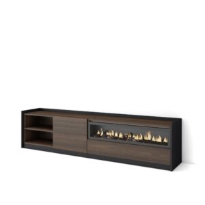 Mueble TV  Televisión Roble oscuro y Negro 4395