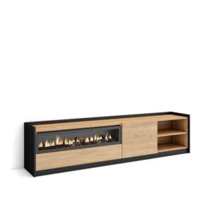 Mueble TV  Televisión Roble y negro 4397