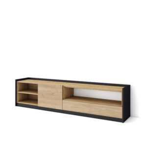 Mueble TV  Televisión Roble y negro 4398