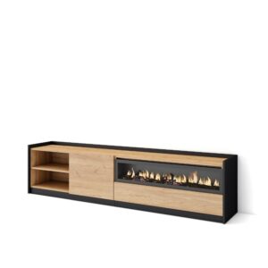 Mueble TV  Televisión Roble y negro 4399